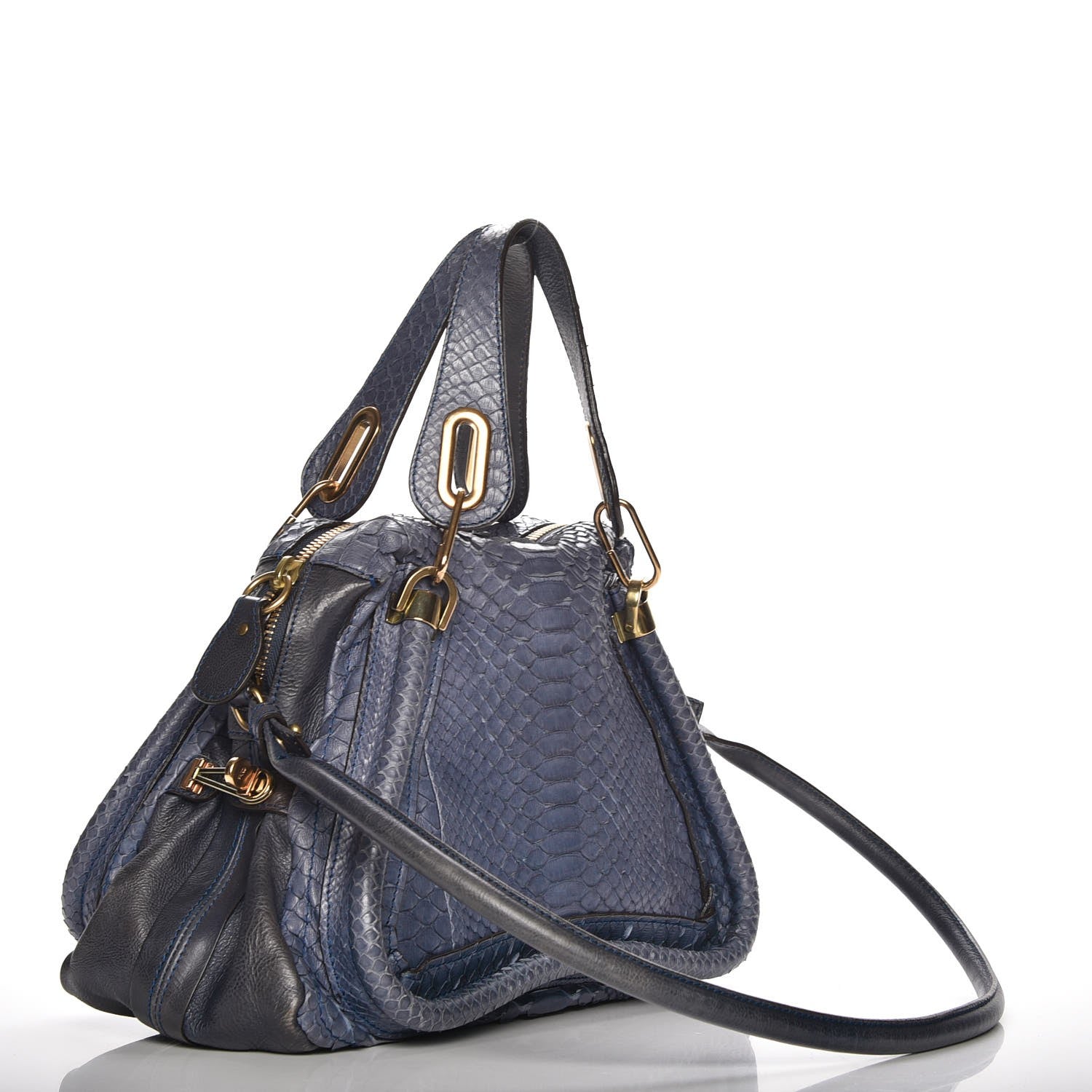 Chloe Python Calfskin Medium Paraty Blue Nuit 4 of 16