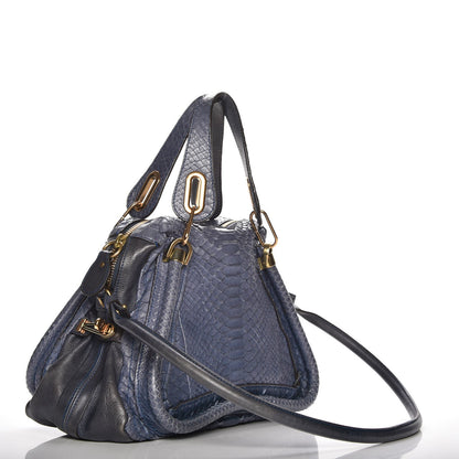 Chloe Python Calfskin Medium Paraty Blue Nuit 4 of 16