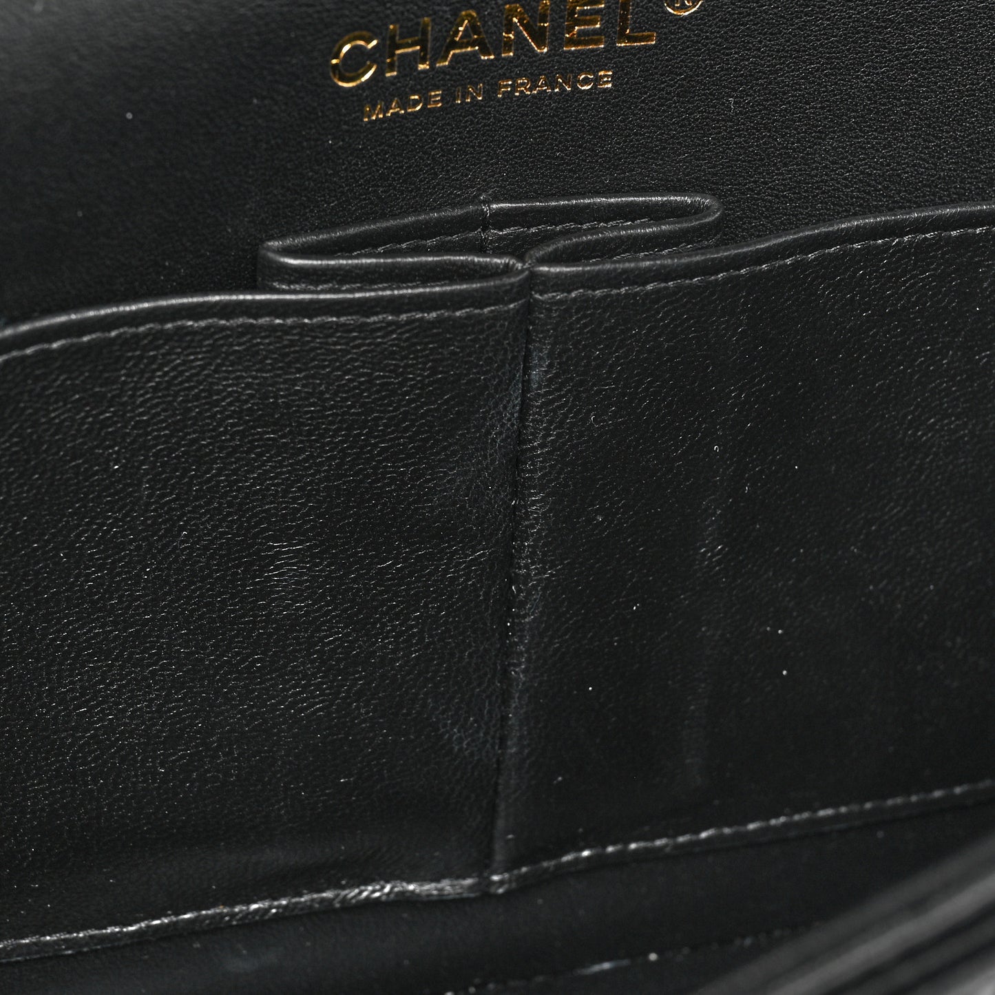 Lambskin Quilted Medium Double Flap Black