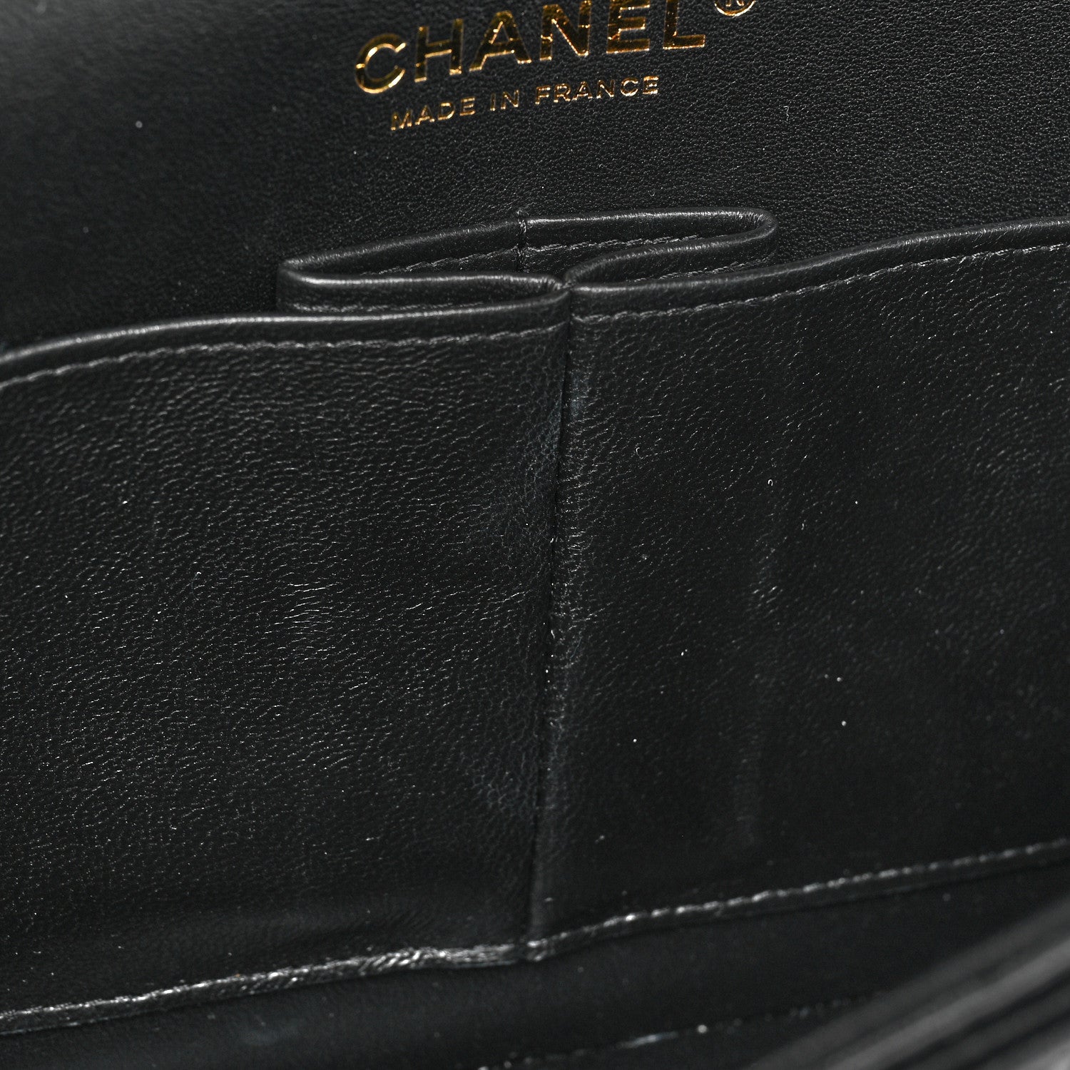 Chanel Lambskin Quilted Medium Double Flap Black 9 of 10