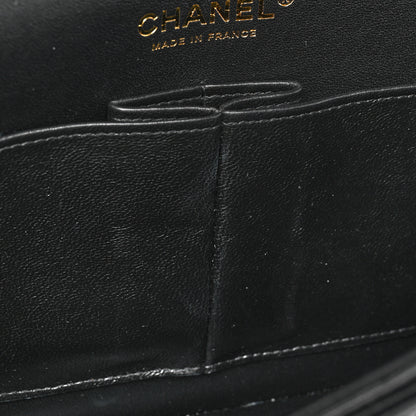 Chanel Lambskin Quilted Medium Double Flap Black 9 of 10