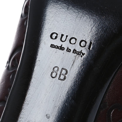 Gucci Guccissima Calfskin Knee High Boots 38 Burgundy 8 of 13