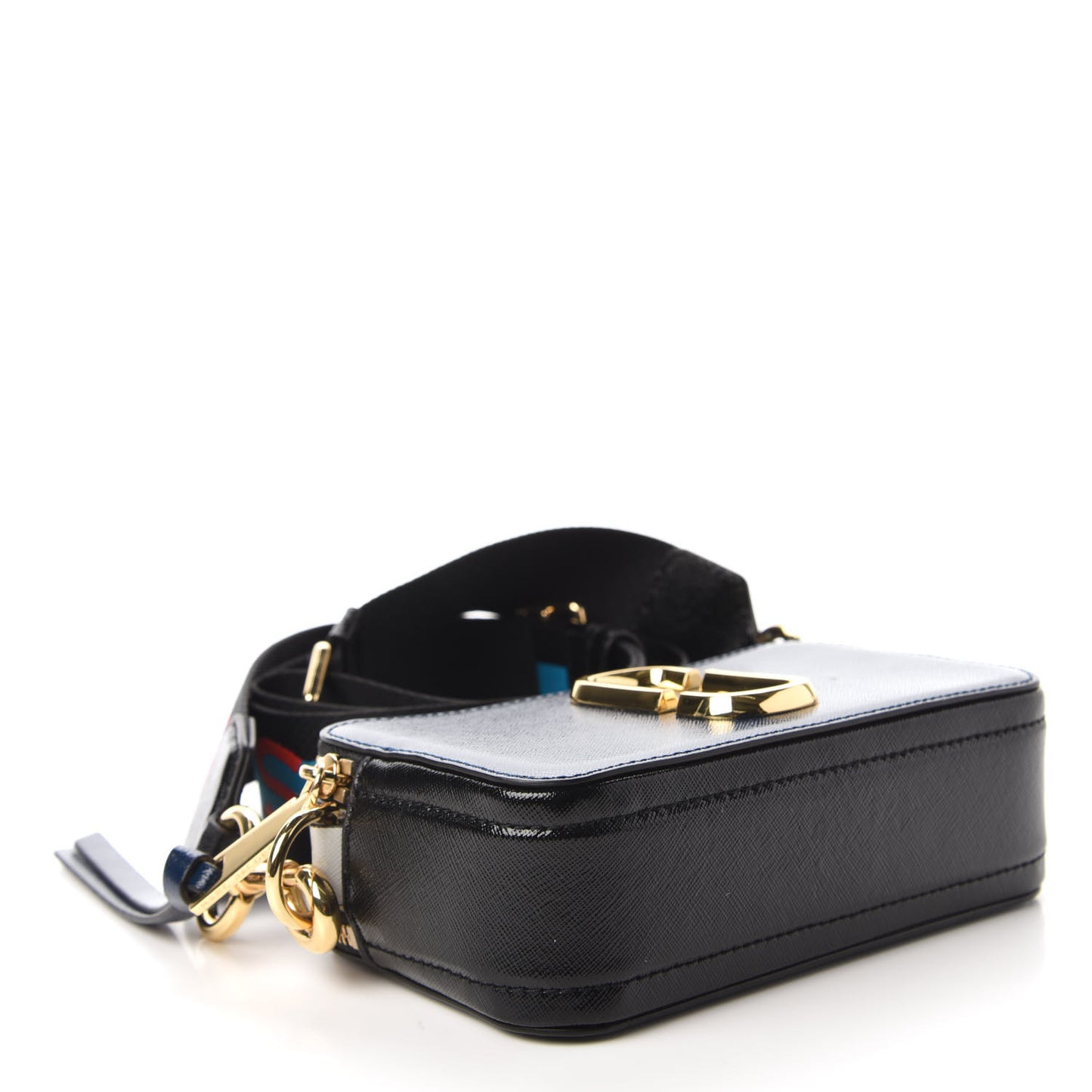 Saffiano Small Snapshot Camera Bag Blue Sea