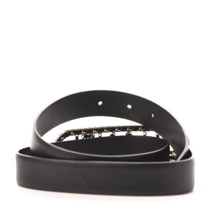 Chanel Calfskin CC Chain Vintage Allure Logo Belt 85 34 Black 4 of 8