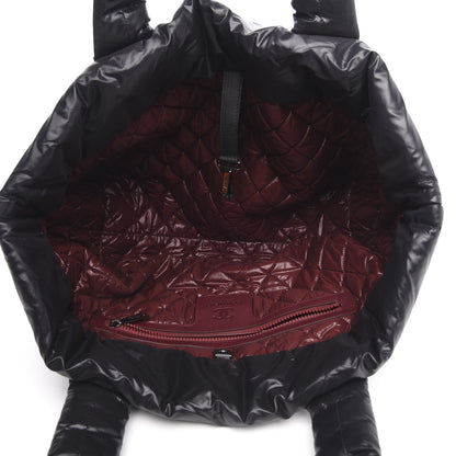 Chanel Nylon Quilted Coco Cocoon Reversible Tote Black 5 of 10
