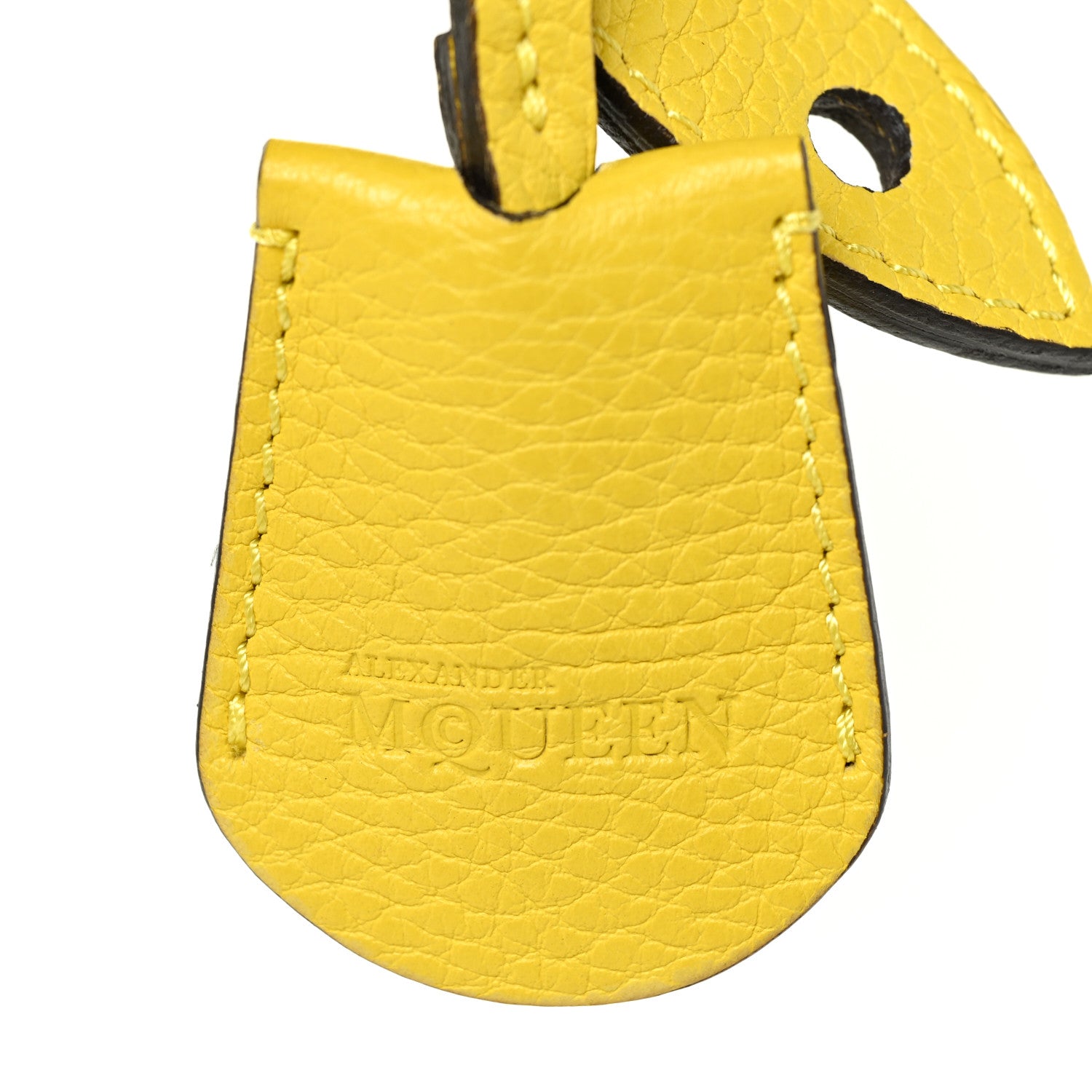 Alexander McQueen Grainy Calfskin Padlock Skull Clutch Yellow 14 of 14