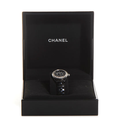 Chanel Stainless Steel Ceramic Diamond Bezel 29mm J12 Quartz Watch Black 7 of 7