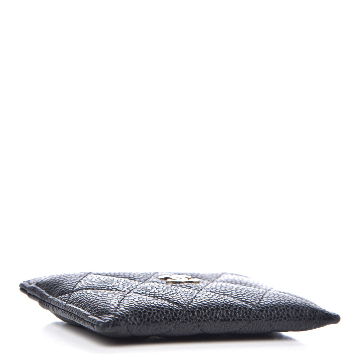 Caviar Quilted Card Holder Black