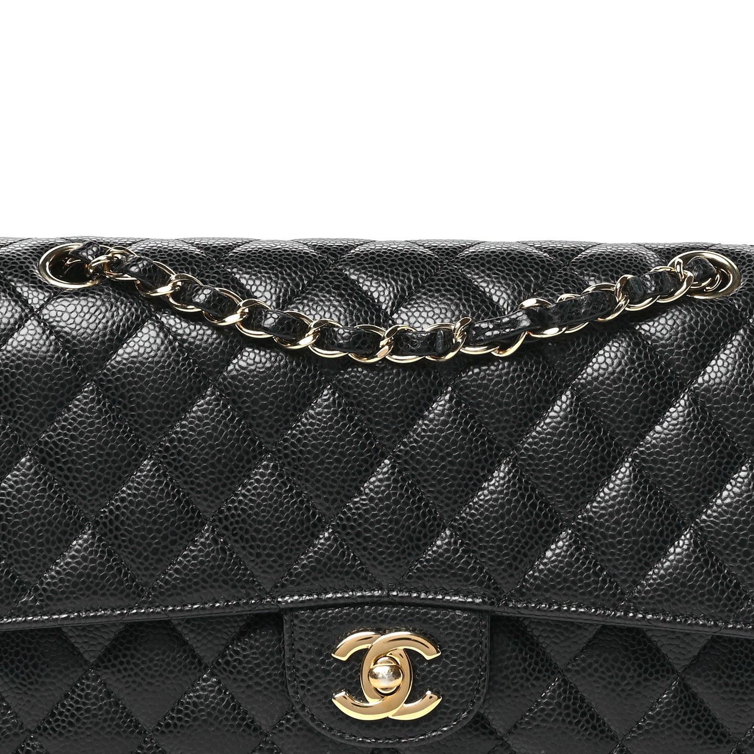 Chanel Caviar Quilted Medium Double Flap Black 8 of 11