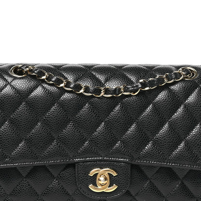 Chanel Caviar Quilted Medium Double Flap Black 8 of 11