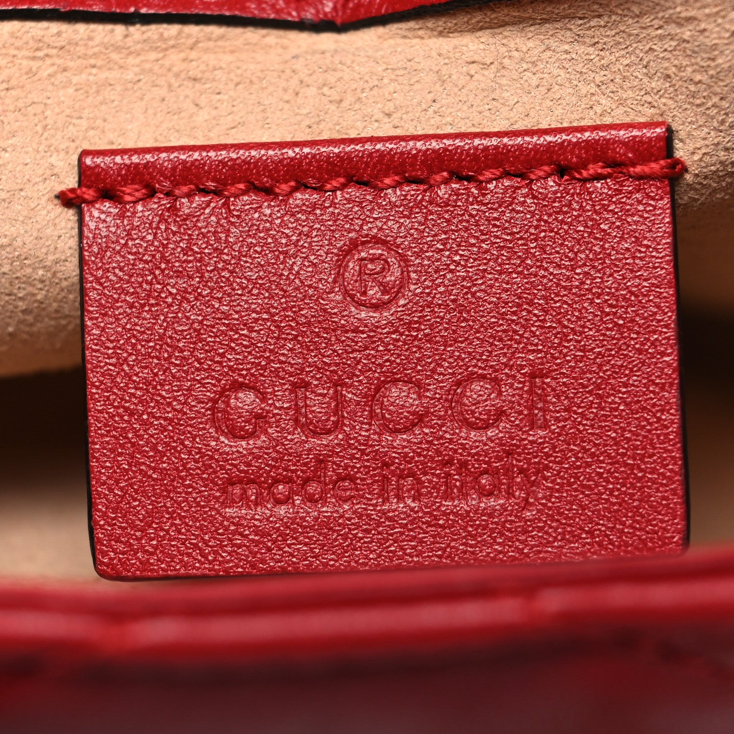 Gucci Calfskin Matelasse Super Mini GG Marmont Shoulder Bag Hibiscus Red 6 of 11