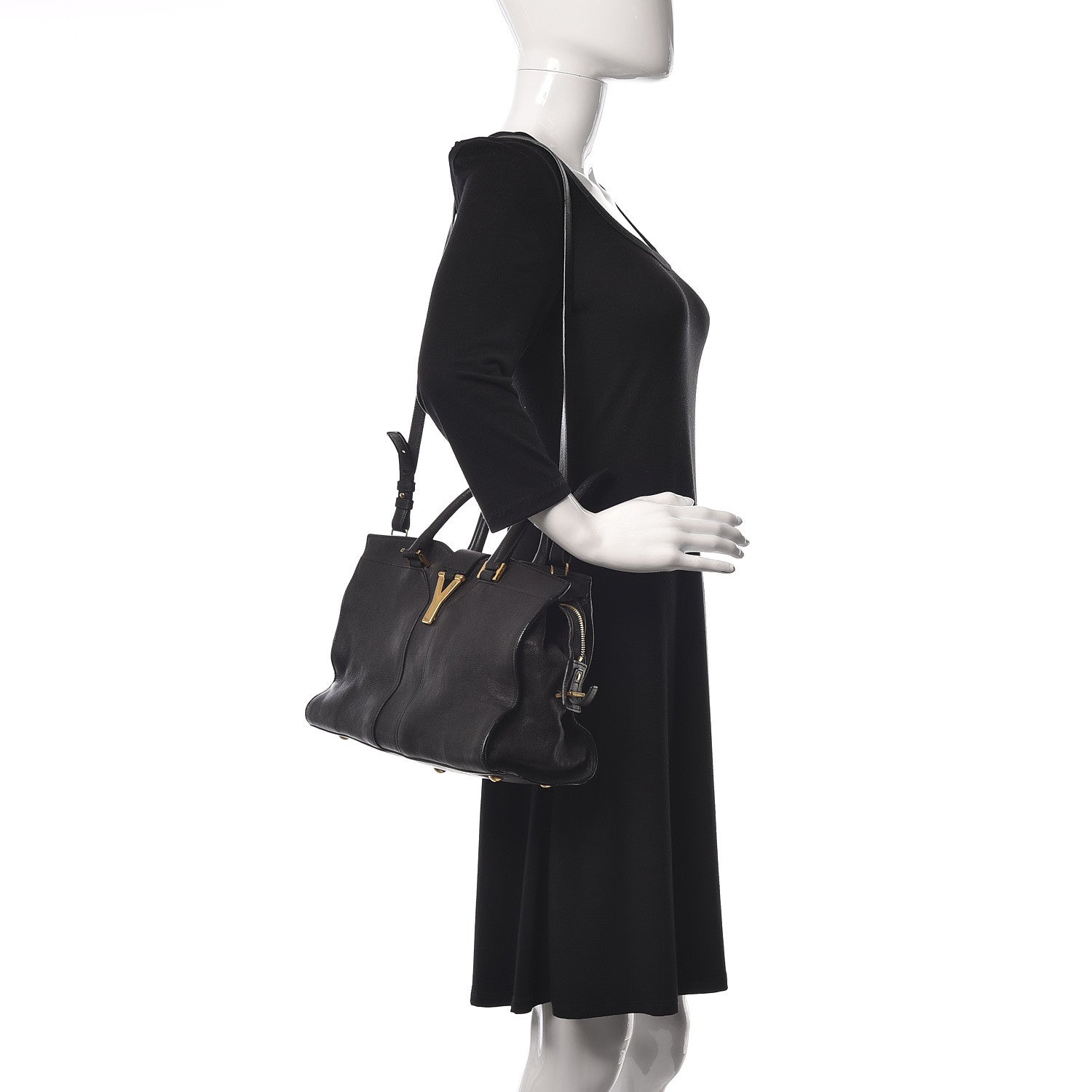 Saint Laurent Sheepskin Small Cabas ChYc Black 2 of 11