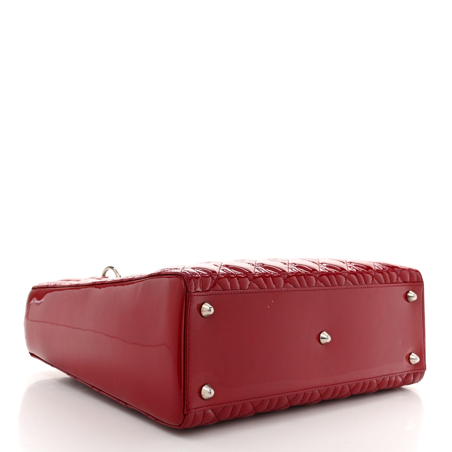 Patent Cannage Large Lady Dior Red