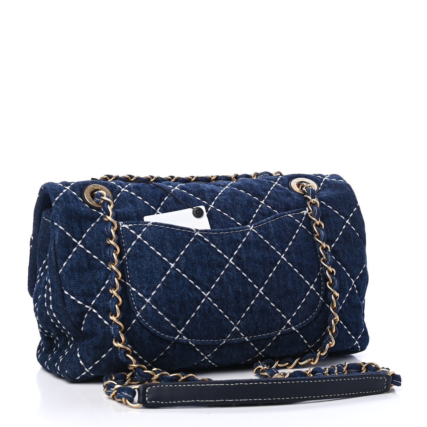 Chanel Denim Quilted Medium Denim Trip Single Flap Blue 2 of 5