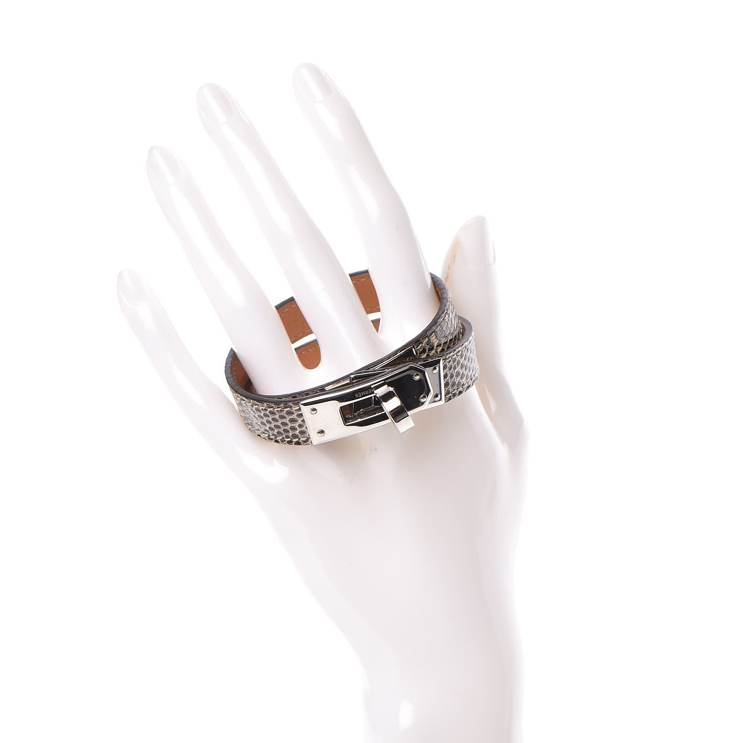 Hermes Lizard Kelly Double Tour Bracelet S Ombre 2 of 6