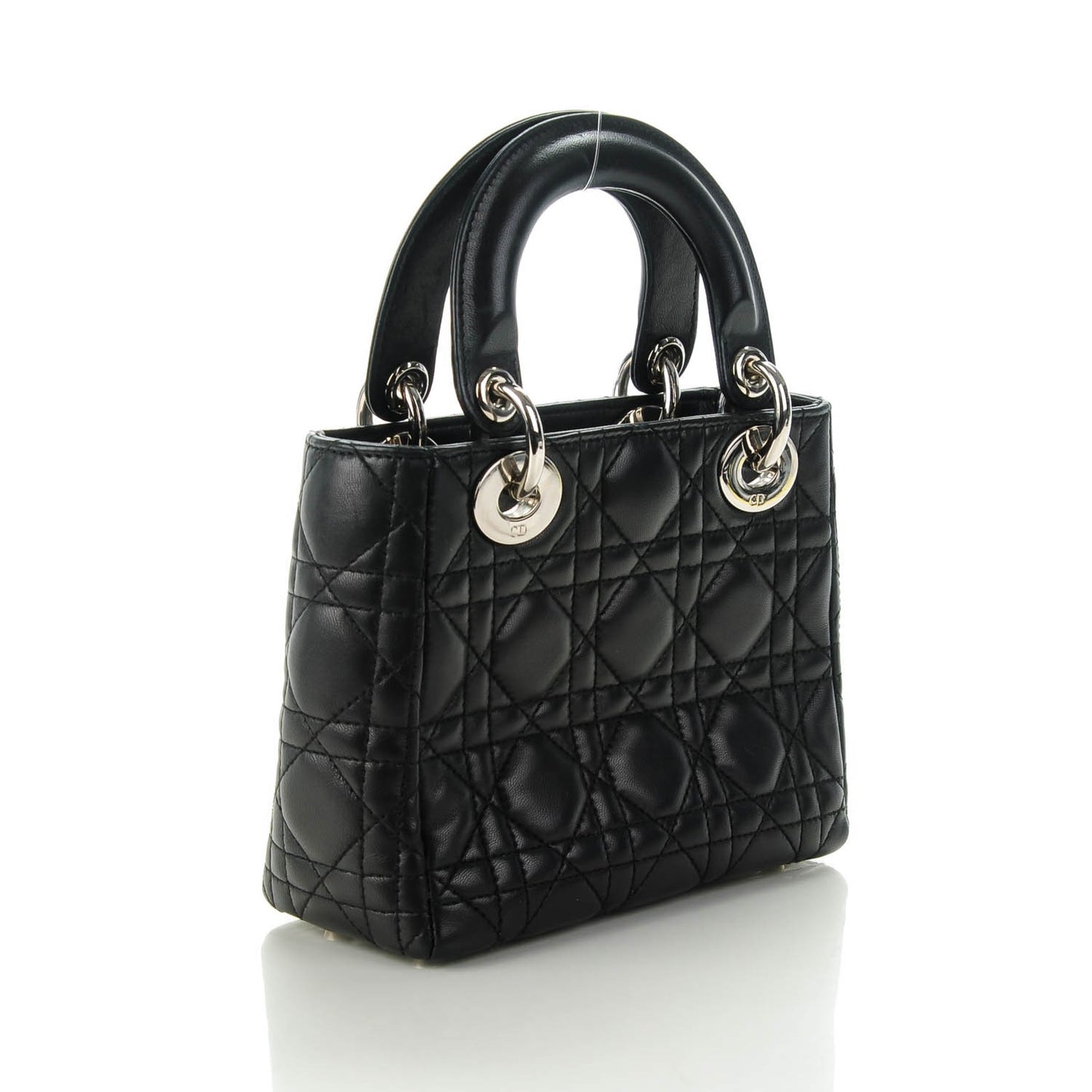 Lambskin Cannage Mini Lady Dior Black