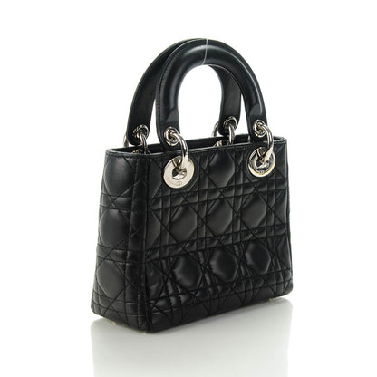 Christian Dior Lambskin Cannage Mini Lady Dior Black 3 of 7
