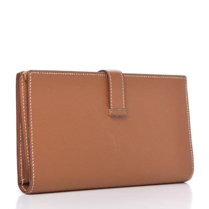 Hermes Epsom Bearn Gusset Wallet Gold 3 of 6