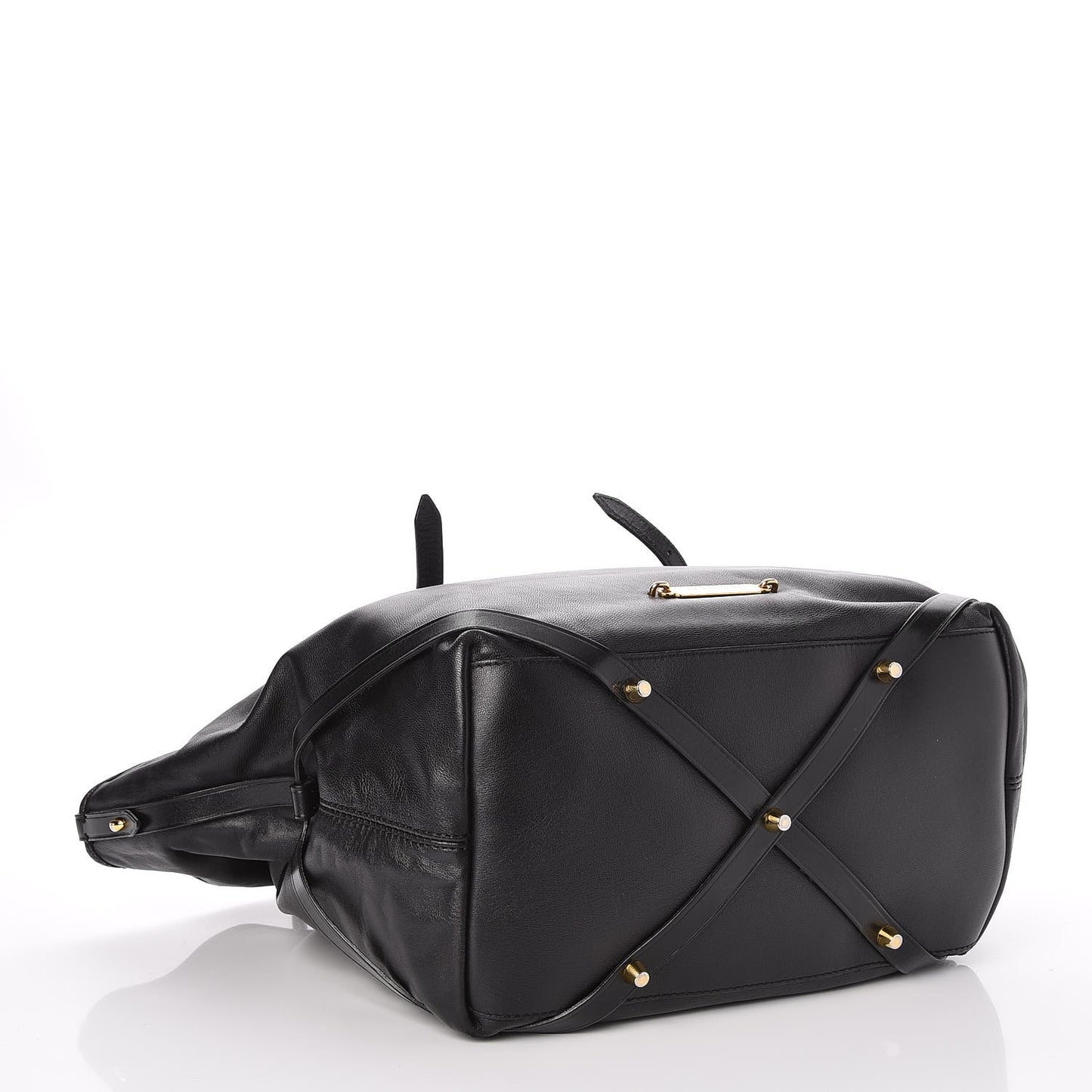 Lambskin Medium East West Tote Black