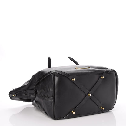 Burberry Lambskin Medium East West Tote Black 4 of 8