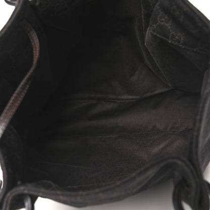 Gucci Denim Monogram Calfskin Tote Dark Brown 6 of 11