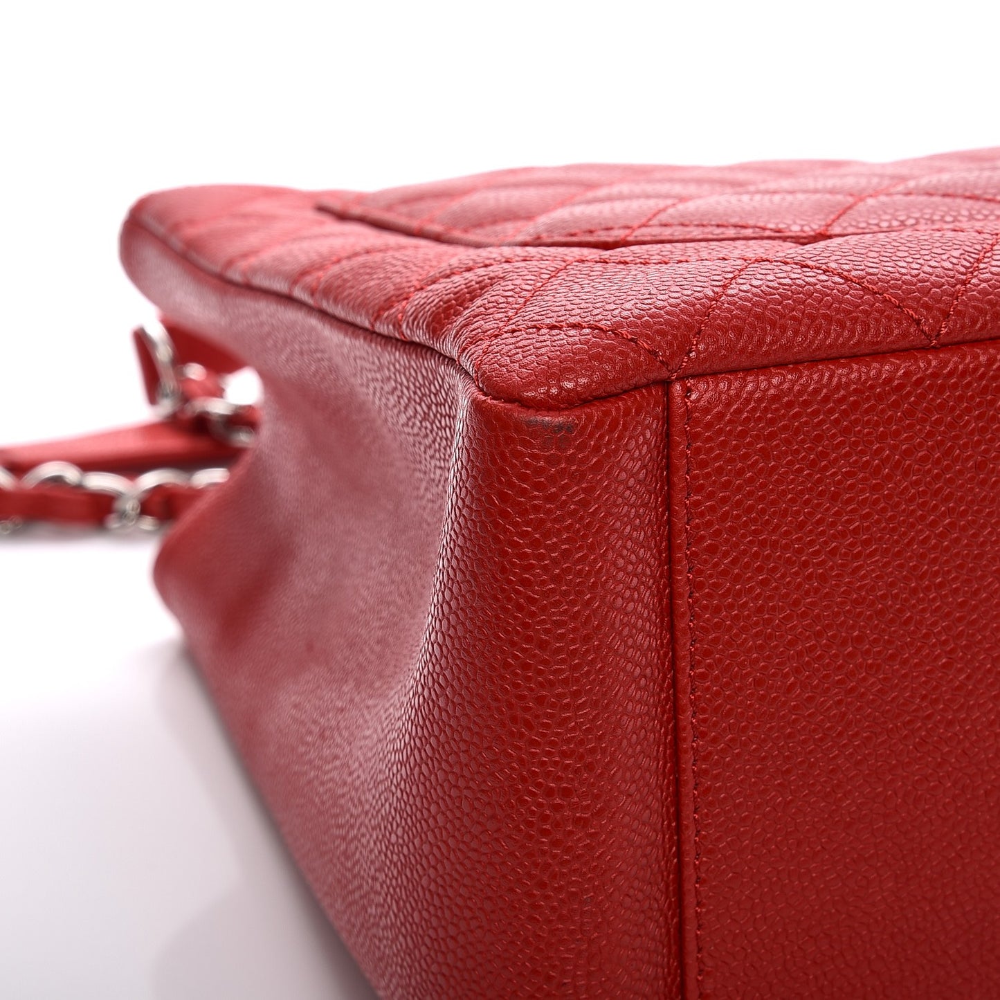 Caviar Quilted Grand Shopping Tote GST Red
