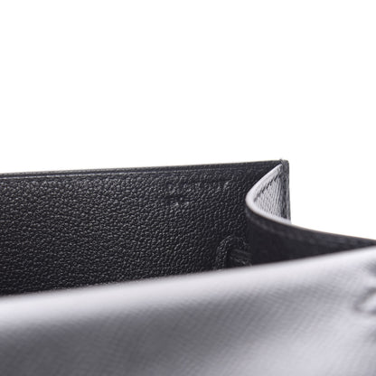 Hermes Epsom Kelly Depeches 25 Pouch Black 7 of 8