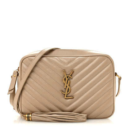 Saint Laurent Calfskin Matelasse Monogram Lou Camera Bag Dark Beige 1 of 13