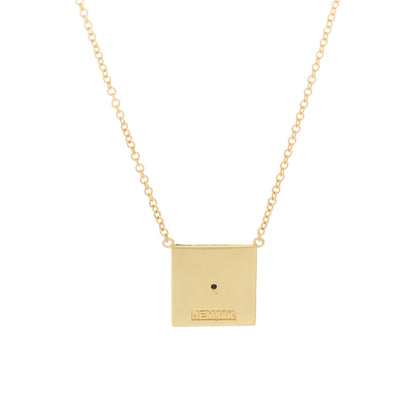 Jennifer Meyer 18K Yellow Gold Diamond Lapis Lazuli Pyramid Pendant Necklace 5 of 5
