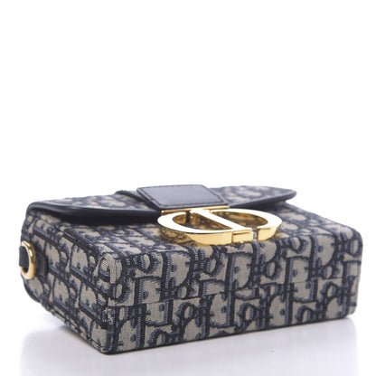Christian Dior Oblique 30 Montaigne Box Bag Blue 4 of 9