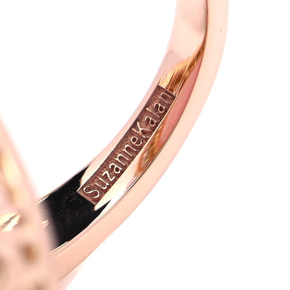Suzanne Kalan 18K Rose Gold Champagne Diamond Rose Quartz Cocktail Ring 53 6.5 5 of 6