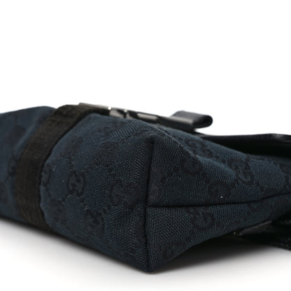 Gucci GG Monogram Web Buckle Belt Bag Black 8 of 9