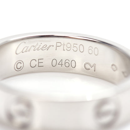 Cartier Platinum 5.5mm LOVE Ring 60 9 4 of 4