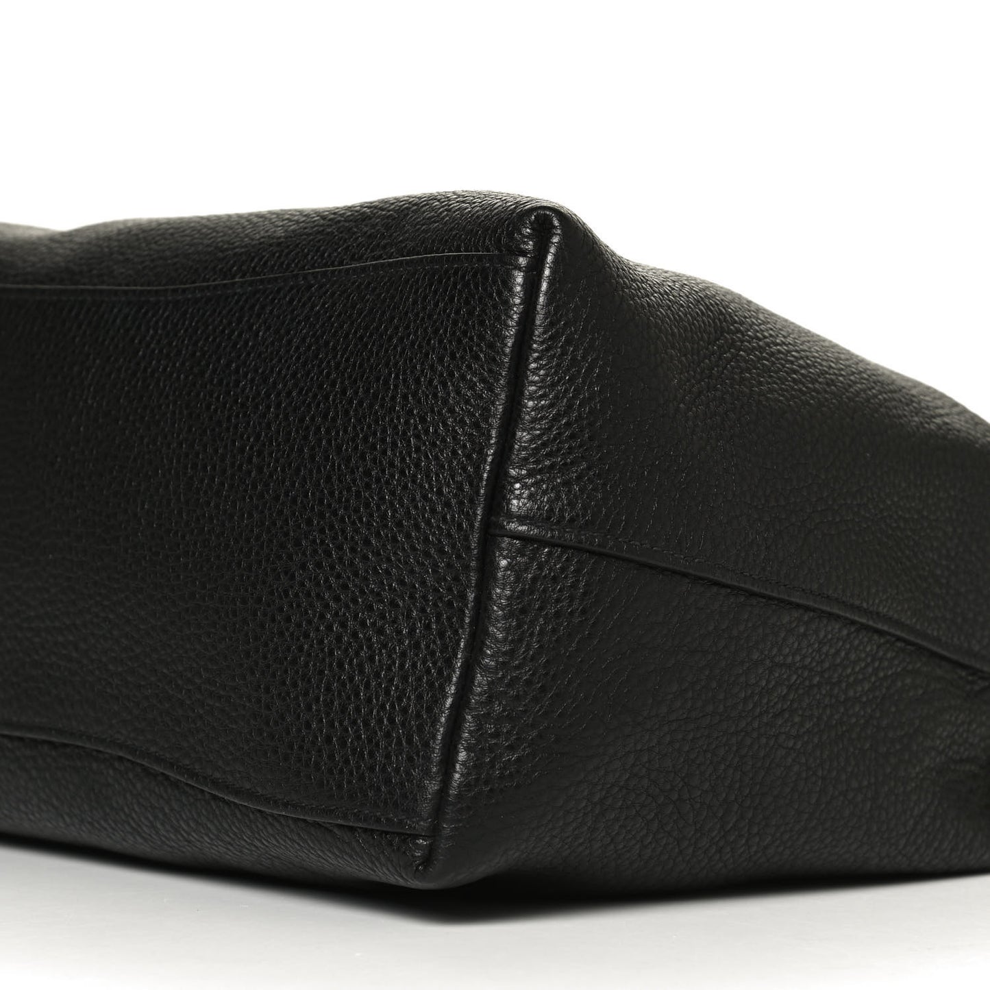 Vitello Phenix Embossed Logo Hobo Black