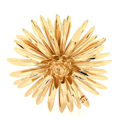 Chanel Metal Flower CC Brooch Gold 1 of 4