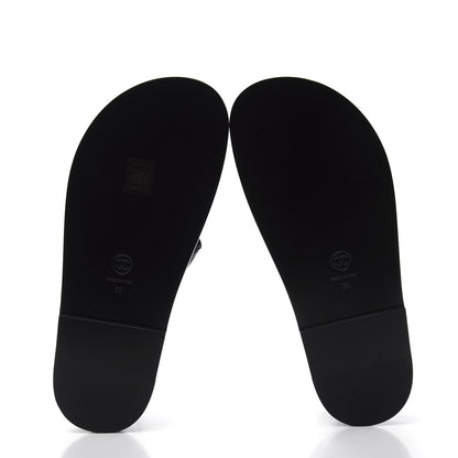 Chanel Grained Calfskin Velcro Dad Sandals 39 Black 5 of 9