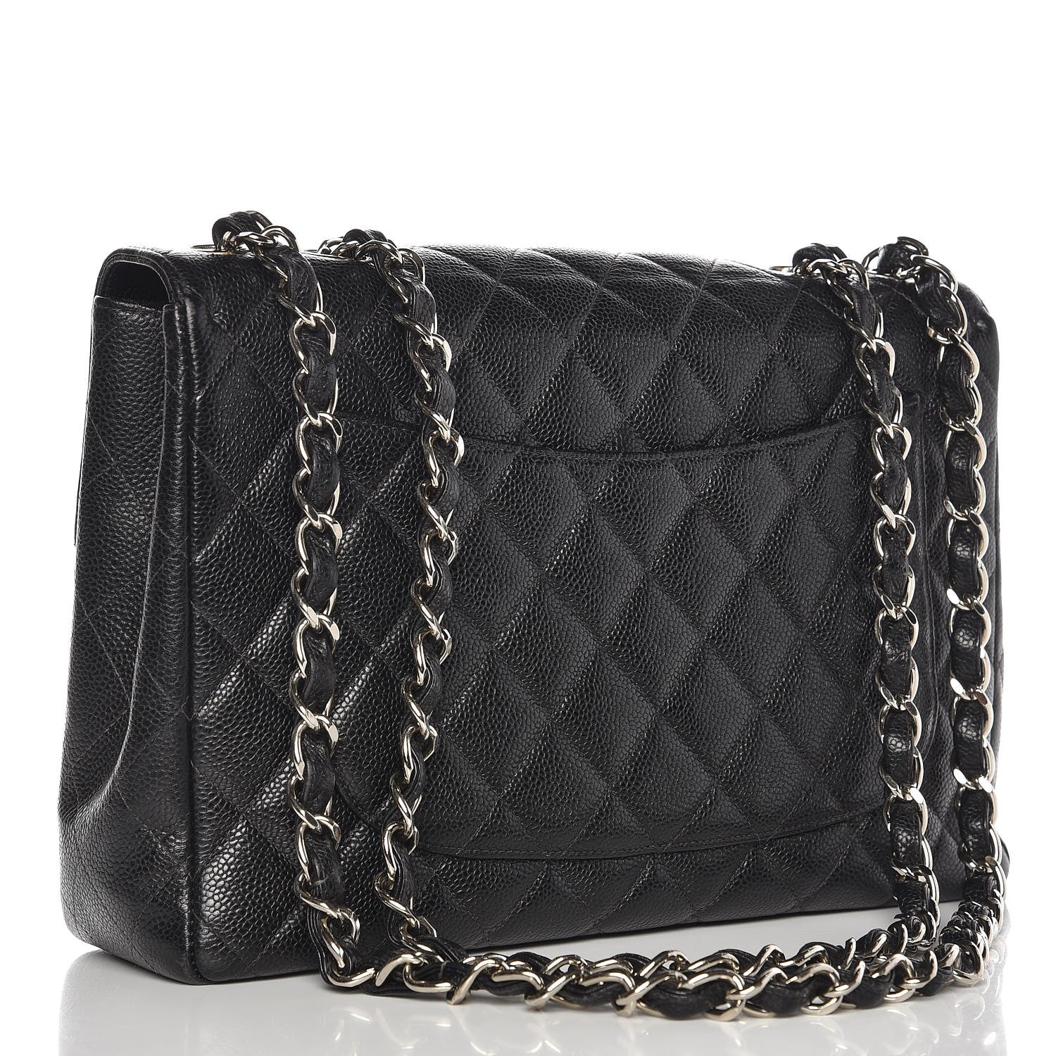 Chanel Caviar Quilted Jumbo Single Flap Black 4 of 17
