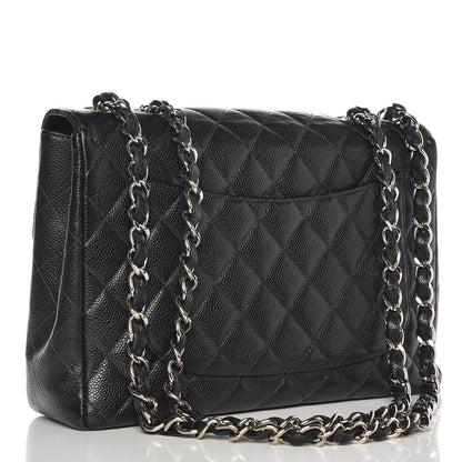 Chanel Caviar Quilted Jumbo Single Flap Black 4 of 17