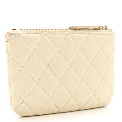 Chanel Caviar Quilted Small Cosmetic Case Light Beige 3 of 8