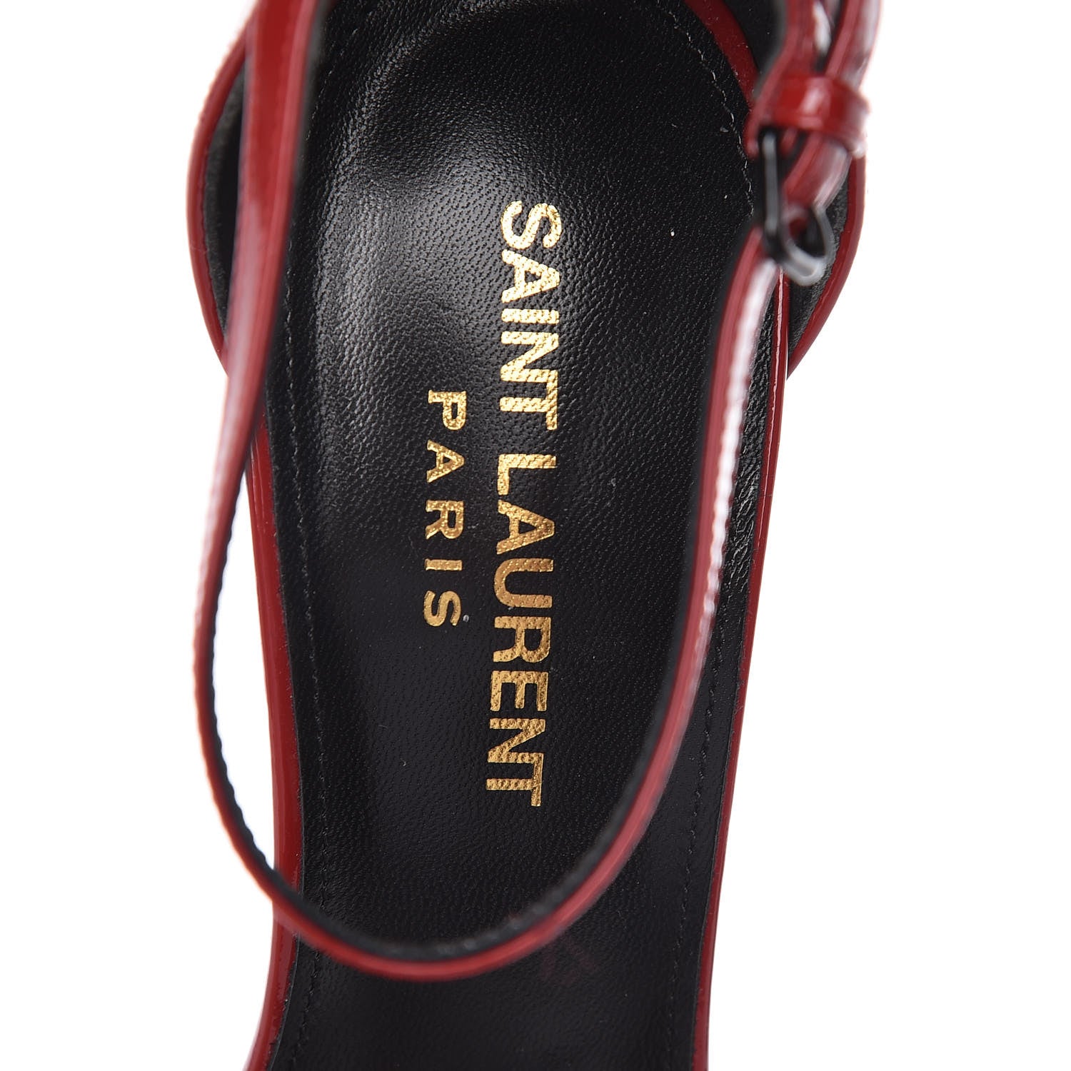 Saint Laurent Patent Opyum Sandals 36 Red 7 of 7