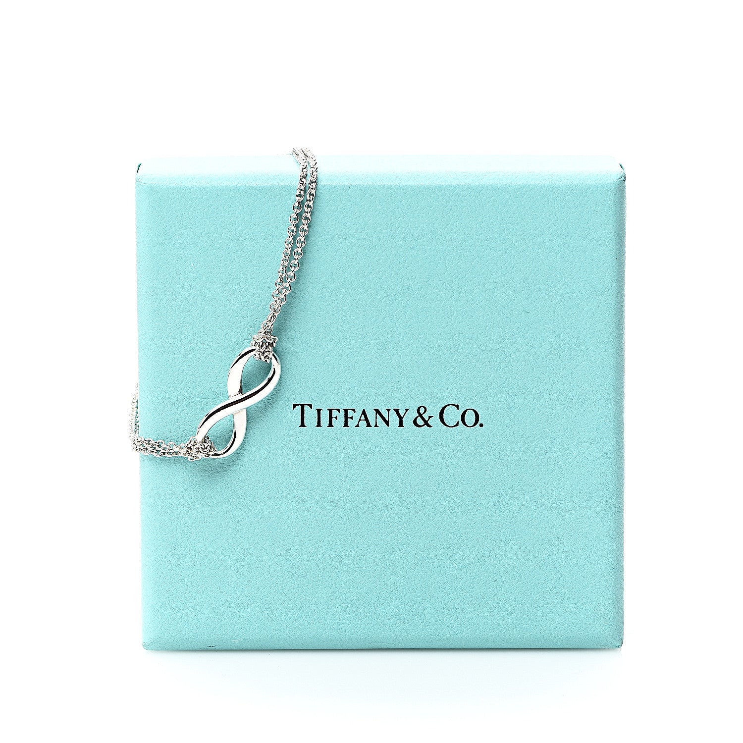 Tiffany Sterling Silver Infinity Double Chain Bracelet 5 of 5