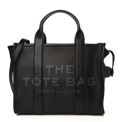 Marc Jacobs Grained Calfskin Medium The Tote Bag Black 1 of 8