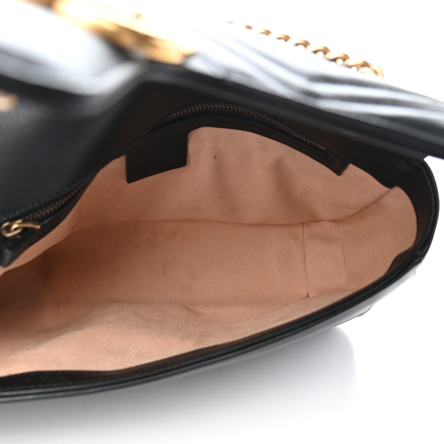 Gucci Calfskin Matelasse Small GG Marmont Shoulder Bag Black 5 of 11