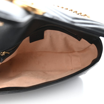 Gucci Calfskin Matelasse Small GG Marmont Shoulder Bag Black 5 of 11