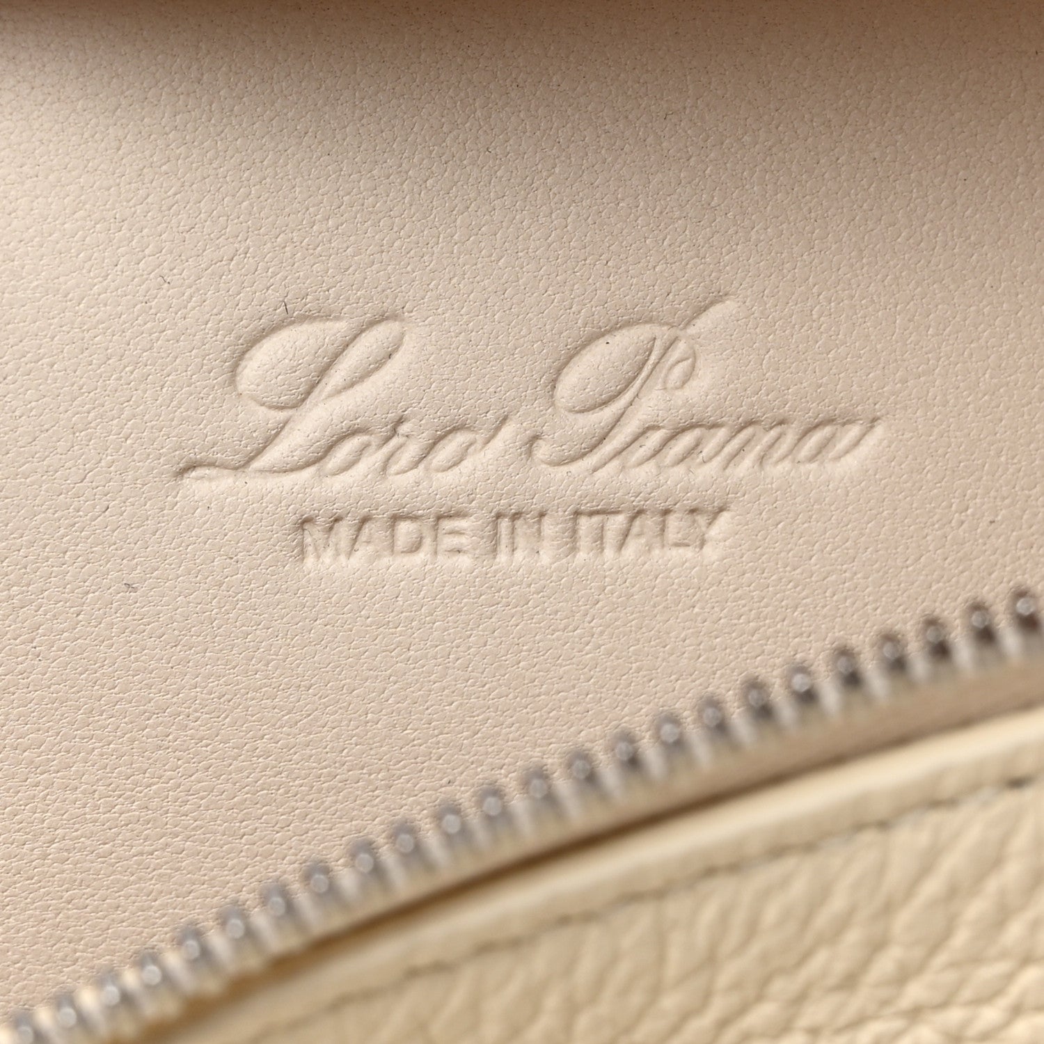 Loro Piana Grained Calfskin L19 Extra Pocket Pouch Whisper White 6 of 10