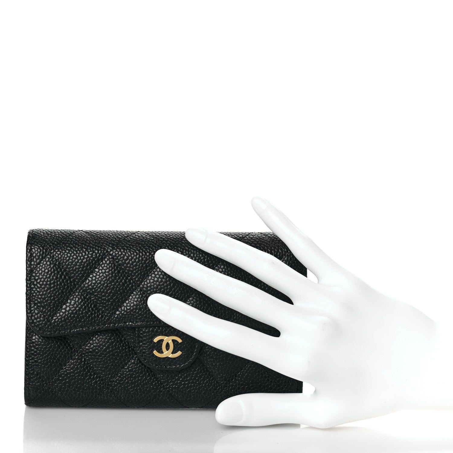 Chanel Caviar Quilted Medium Flap Wallet Black 2 of 10