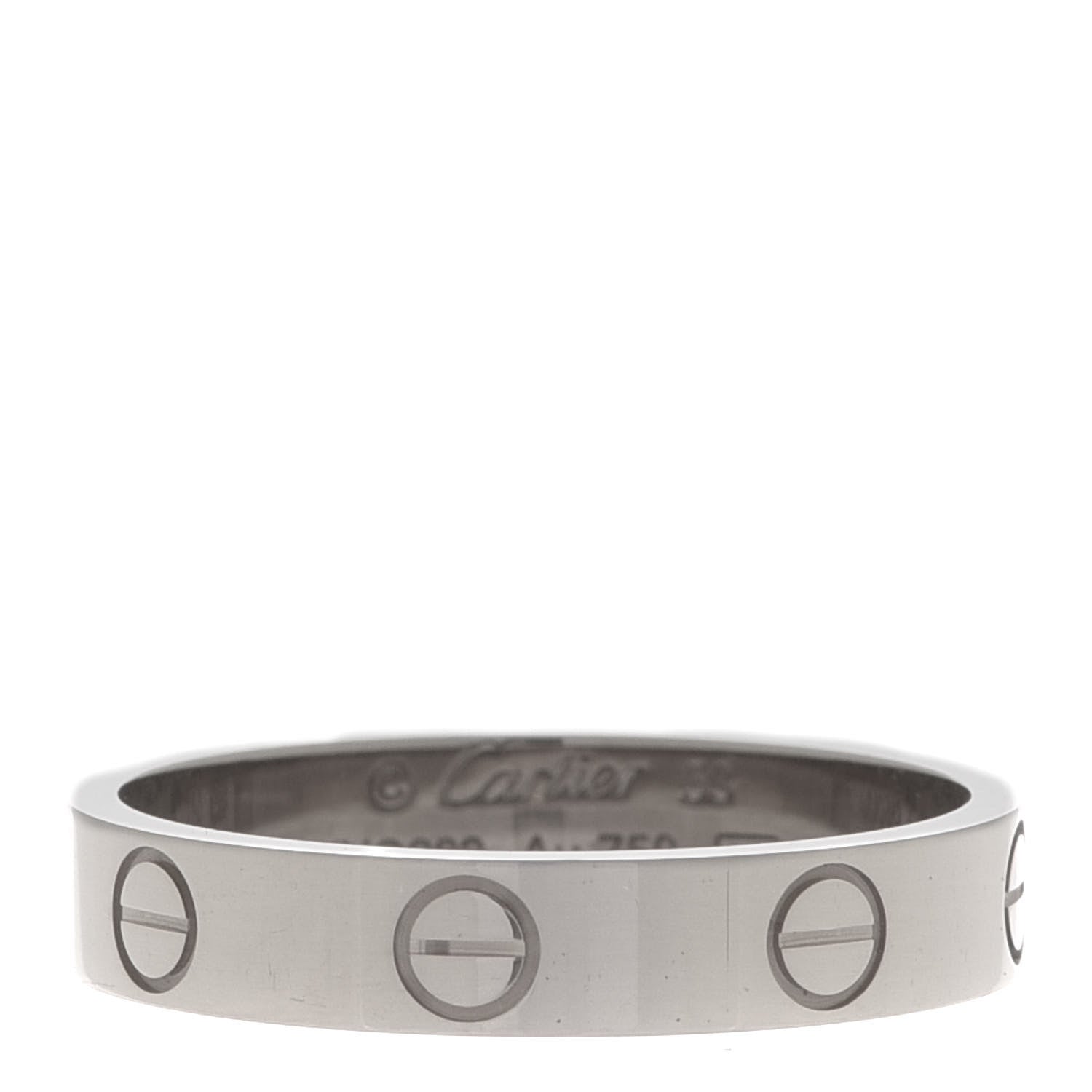 Cartier 18K White Gold 3.5mm LOVE Wedding Band Ring 53 6.25 2 of 10