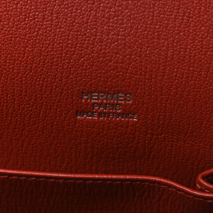 Hermes Taurillon Clemence Jypsiere 34 Rouge Venetian 5 of 9