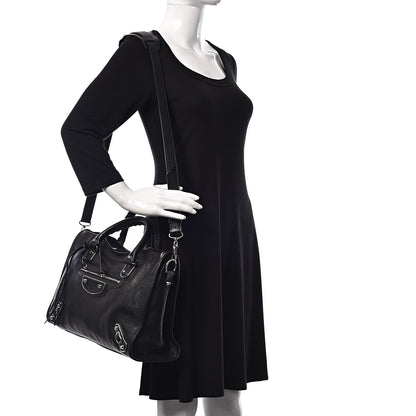 Balenciaga Chevre Silver Metallic Edge Hardware City Black 2 of 9