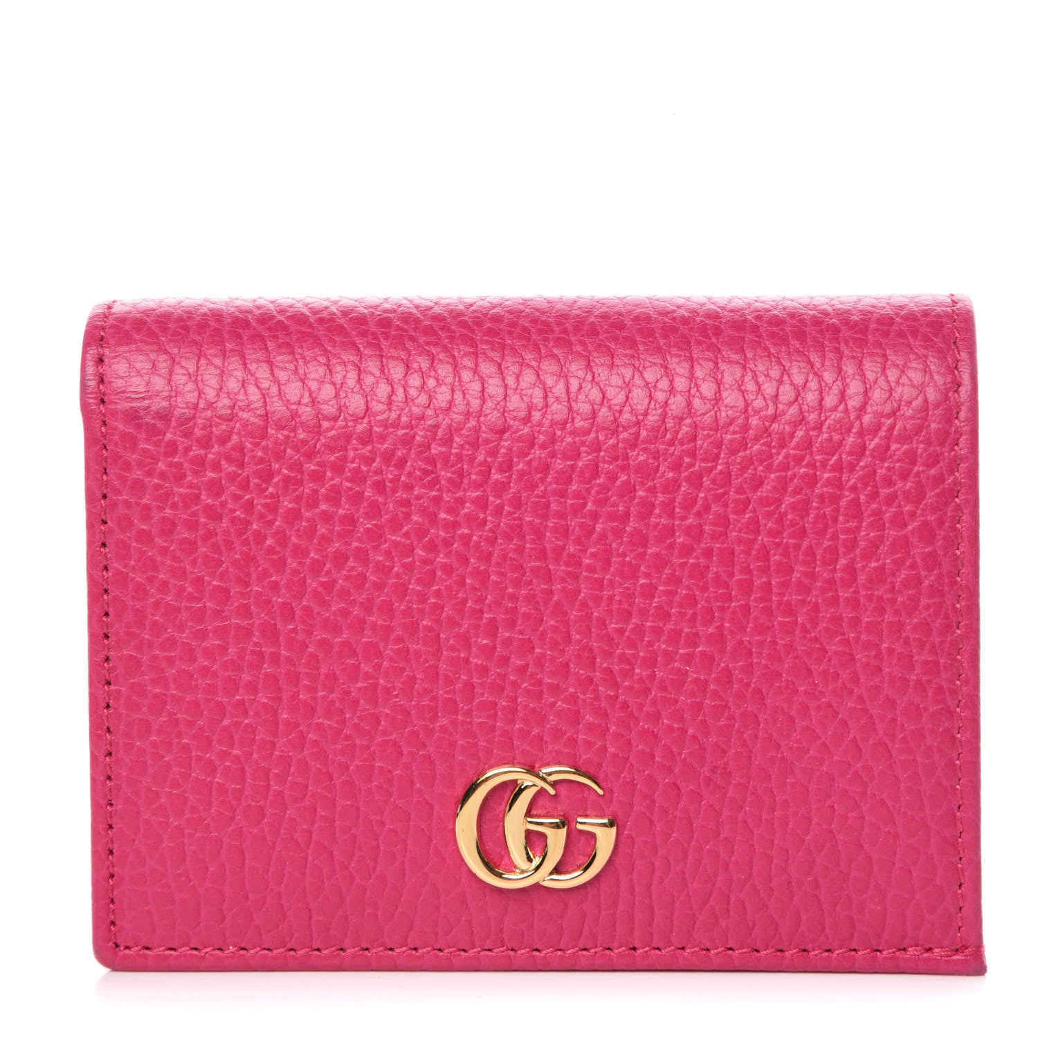 Gucci Dollar Calfskin GG Marmont Card Case Box Pink 1 of 9